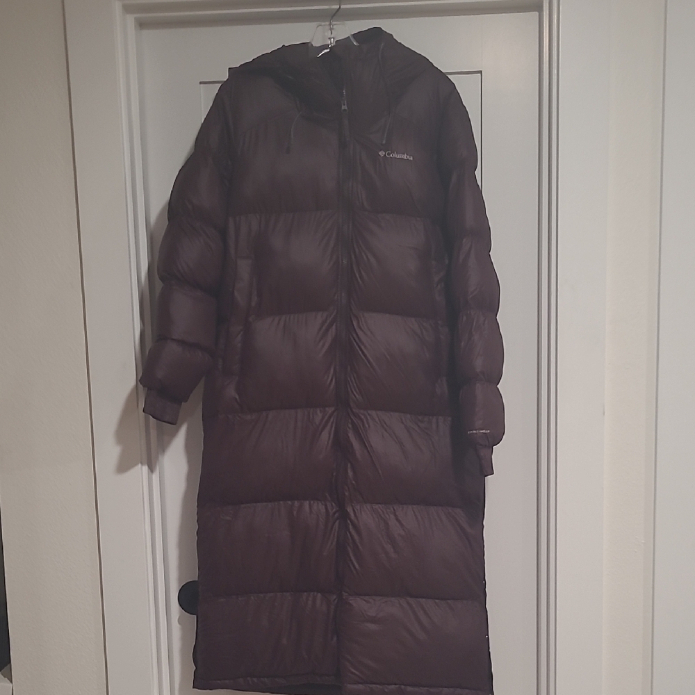 Columbia Women's Maroon Long Puffer Coat